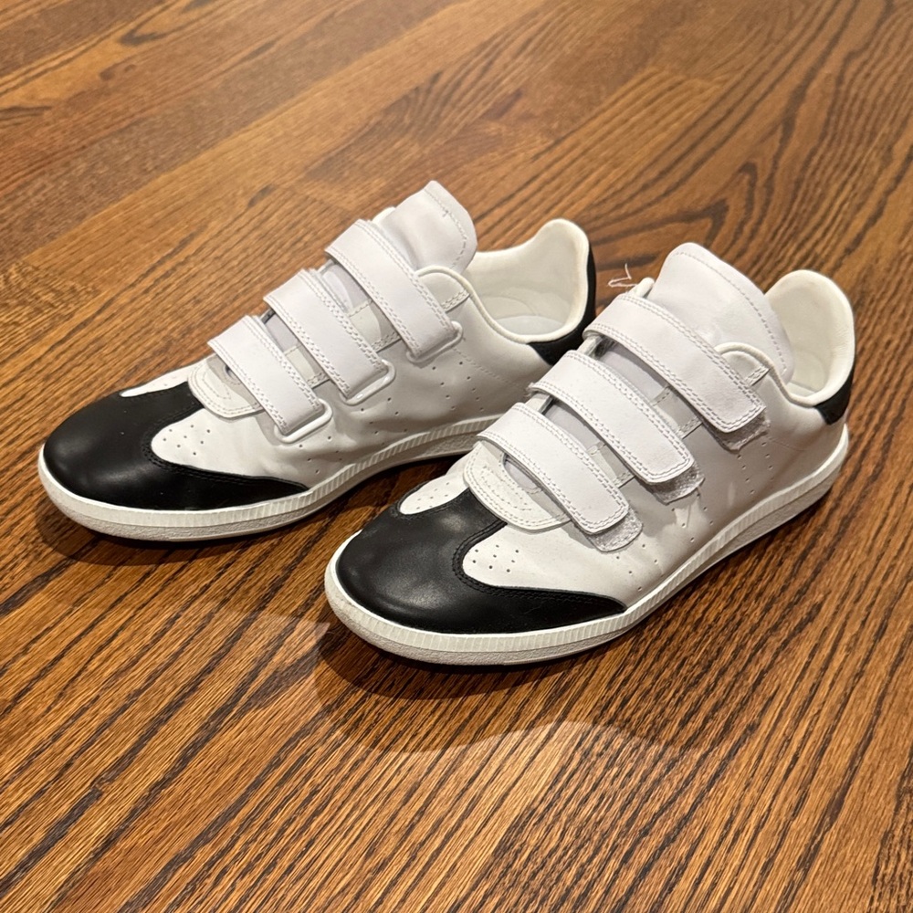 Isabel Marant Black and White Velcro Sneakers - size 39